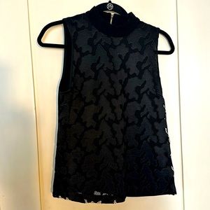 A.L.C. Black top with lace overlay